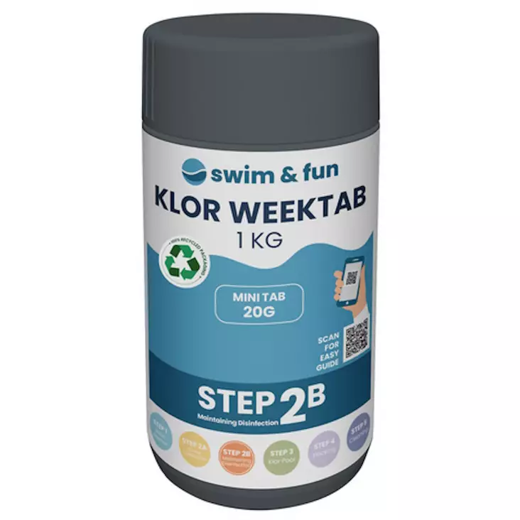 Klooritabletti viikko 1kg - Allaskemikaalit, pumput ja suodattimet - 5704841017290 - 1