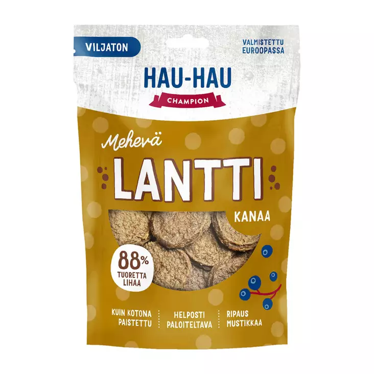HAU HAU MEHEVÄ LANTTI KANAA 140G - Koiranruoat ja herkut - 6438554001640 - 1