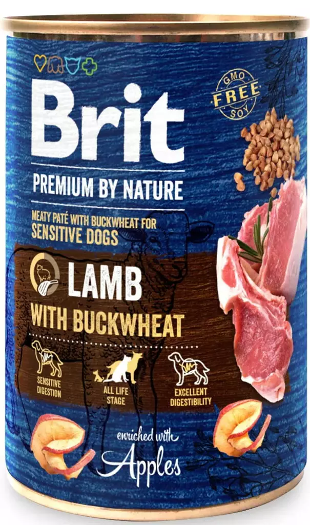 KOIRANRUOKA BRIT PREMIUM LAMMAS-TATTARI 400G - Koiranruoat ja herkut - 8595602538010 - 1