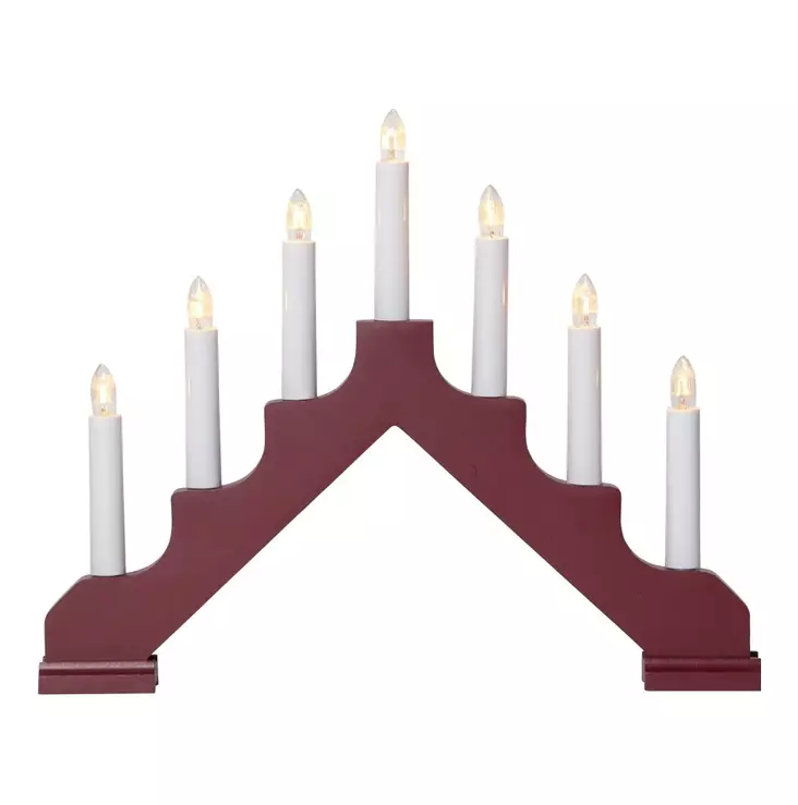 Kynttelikkö punainen 7 x led - Kyntteliköt - 6438168110080 - 1