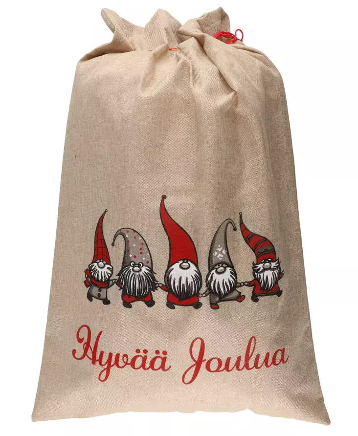 Lahjasäkki Xmas Joy 60x90cm - Jouluasusteet ja tonttulakit - 6410413317130 - 1