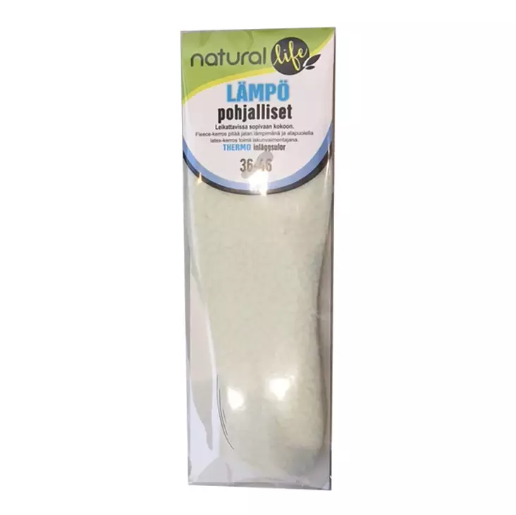 LÄMPÖPOHJALLISET 36-46 FLEECE+LATEX - Kengän pohjalliset - 6438159238830 - 1