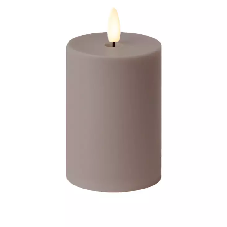 LED-kynttilä 7,5 x 10 cm taupe - LED-kynttilät - 6438506003050 - 1