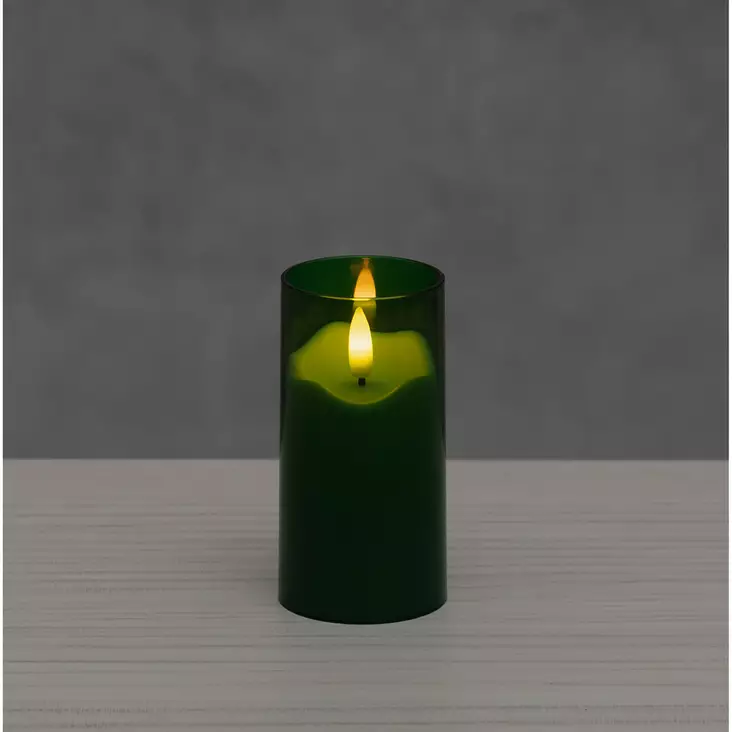 3D LED-pöytäkynttilä 10,5 cm vihreä - LED-kynttilät - 6410416578880 - 1