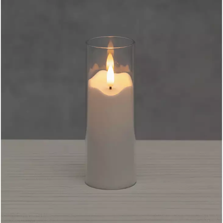 3D LED-pöytäkynttilä 15 cm läpinäkyvä - LED-kynttilät - 6410416578910 - 1