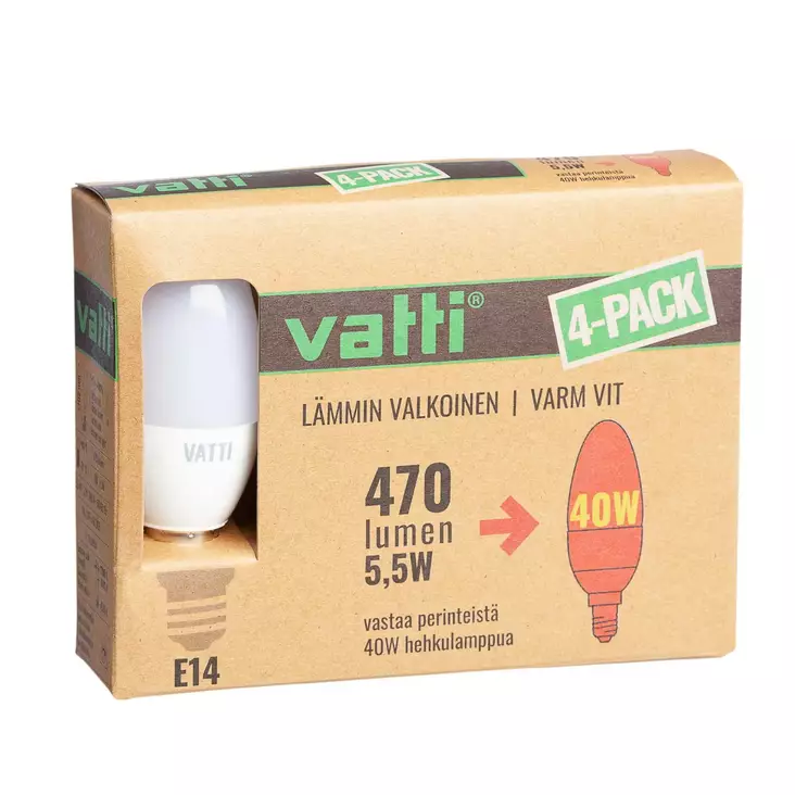 Led lamppu edullinen valaisin pallolamppu - Lamput E14 kanta - 6438168101590 - 1