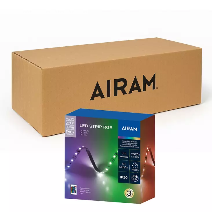 LED Strip Power 24V IP20 RGB 5m 50 KPL - LED valonauhat - 835770 - 2