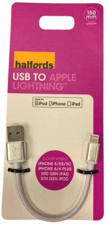 LIGHTNING MFI KAAPELI 15CM - Laturit, kaapelit ja varavirtalähteet - 5032296062740 - 1