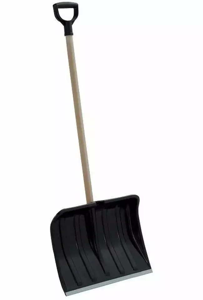 Leveä lumentyönnin puuvarrella ja teräsvahvikkeella. - Lumentyöntimet - 5905197141770 - 1