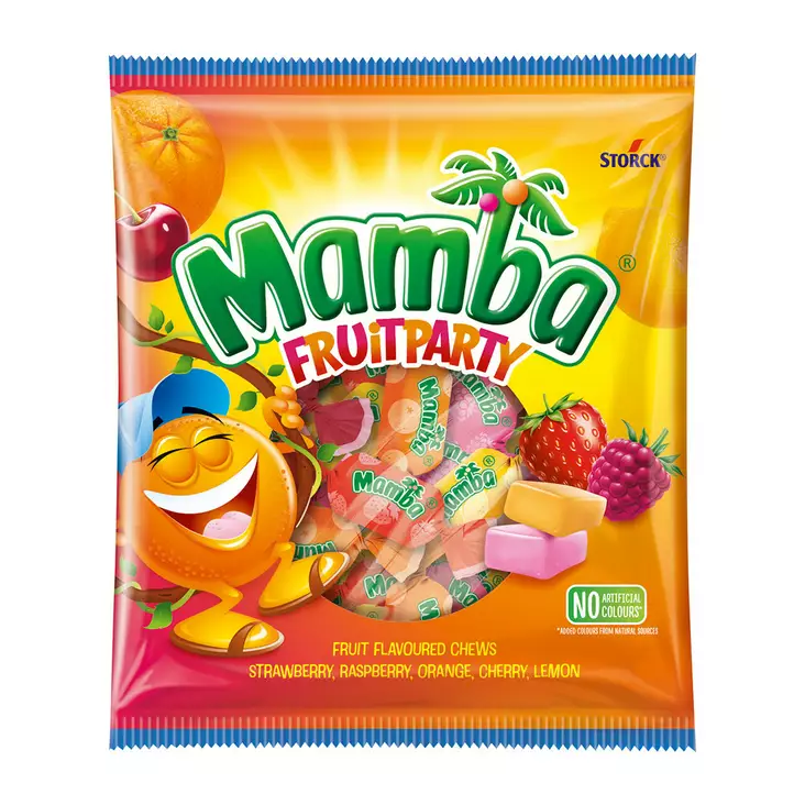 Mamba Fruit party makeispussi 140G - Makeiset ja naposteltavat - 4014400933390 - 1
