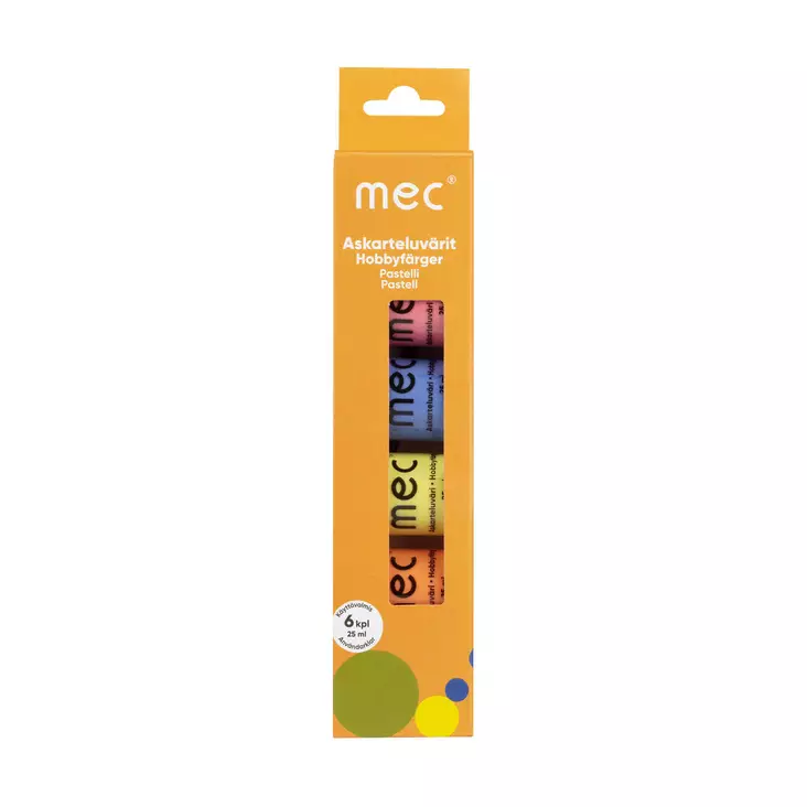 MEC ASKARTELUVÄRI PASTEL 6X25 - Askartelutarvikkeet - 6414505162400 - 1