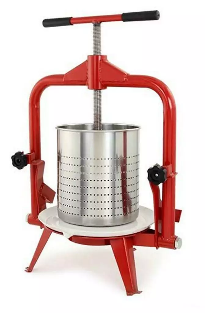 Ruostumattomasta teräksestä valmistettu hedelmäpuristin oman mehun valmistukseen. - Mehupuristimet ja tarvikkeet - 6438168109350 - 1