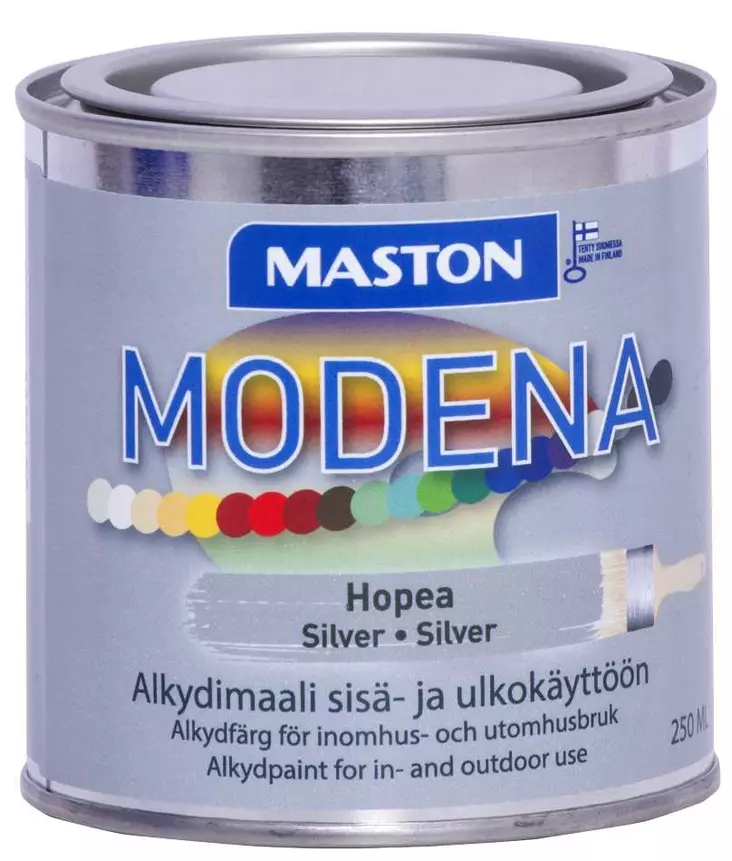 MODENA MAALI 250ML HOPEA MASTON - Ulkomaalit - 6412496049960 - 1