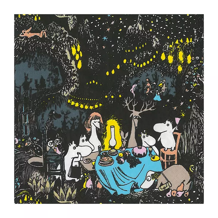 Servetti Moomin Tähtimuumi 33cm - Lounas-servetit 33x33 - 6411630303210 - 1