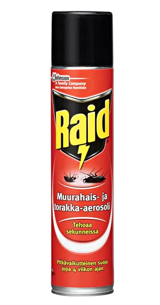 Tehokas Raid muurahais- ja torakka-aerosoli sopii erityisen hyvin ry=C3=
=B6miville hy=C3=B6nteisille, kuten muurahaisille. - Muurahaismyrkyt - 6414400022540 - 1