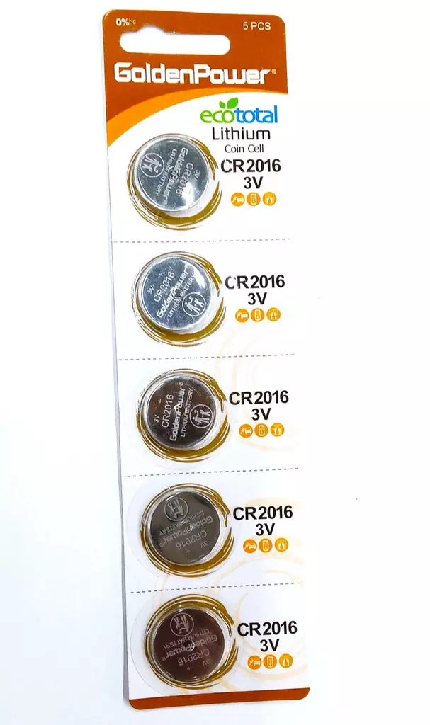 NAPPIPARISTO CR2016 5KPL Golden Power - Nappiparistot - 4895026704720 - 1