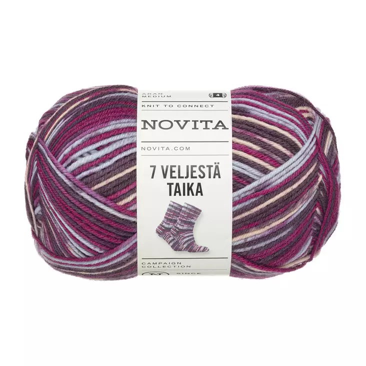 Novita 7 Veljestä taika 150g seppele - Sukkalangat - 6412618215600 - 1