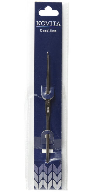 NOVITA VIRKKUUKOUKKU 12CM 1,50MM - Virkkuukoukut - 6412619615010 - 1