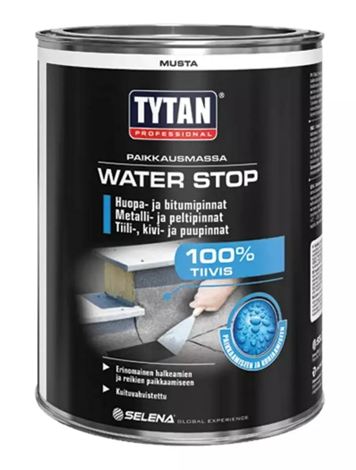 Paikkausmassa 5 kg bitumipohjainen Tytan Water stop - Muut liimat ja tiivisteet - 5902120182930 - 1