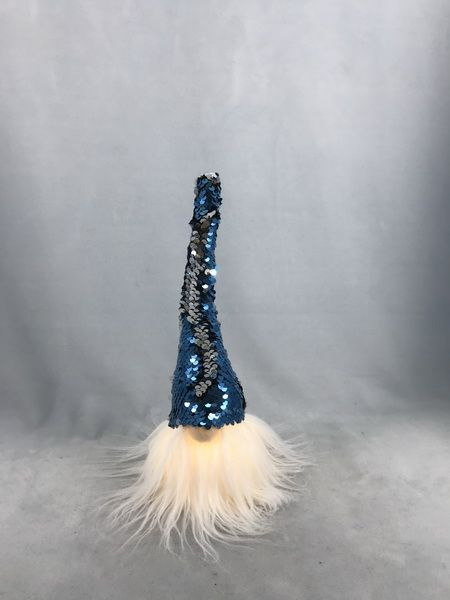 PALJETTITONTTU 25CM LED-VALOLLA - Joulutontut - 6410413196780 - 1