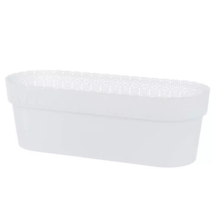 PARVEKERUUKKU Bella 50cm valkoinen - Parvekelaatikot ja kannakkeet - 6410416039640 - 1