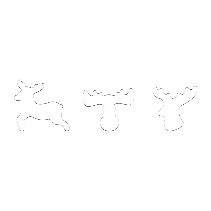 Piparkakkumuotit poro 3 kpl - Leivontamuotit ja -tarvikkeet - 6412165099050 - 1