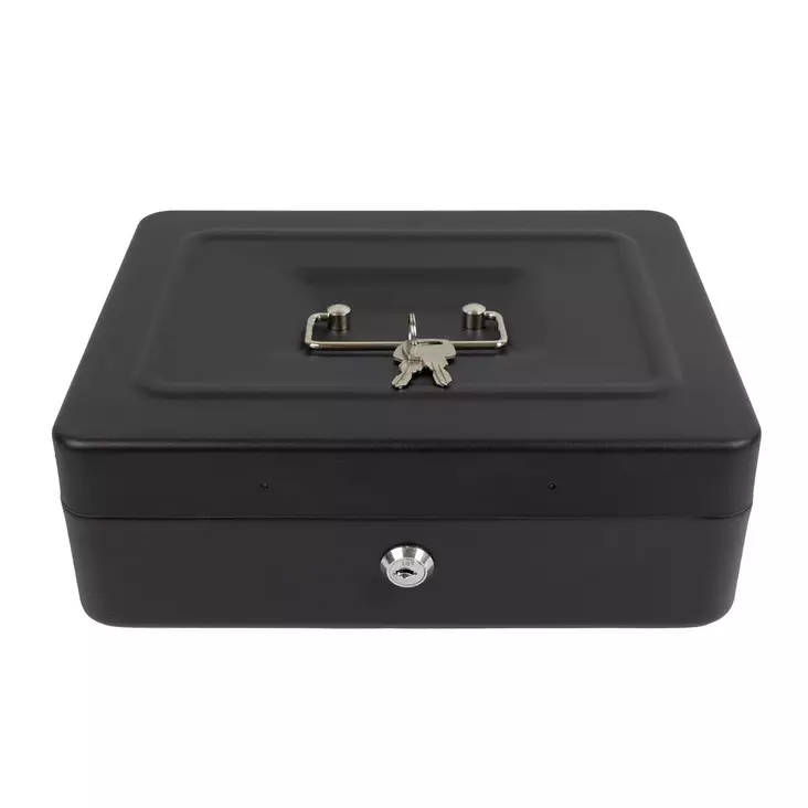 Musta lukittava kassalipas. - Riippulukot, kassalippaat ja kassakaapit - 6414676011750 - 1