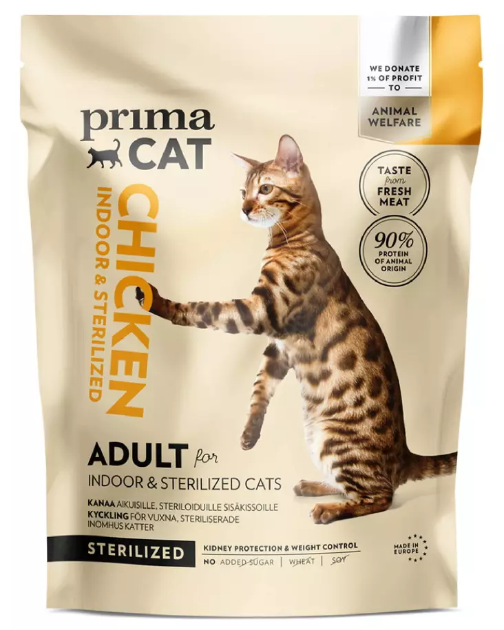 PrimaCat Kana steriloiduille aik kissoille 400 g - Kissanruoat ja herkut - 6430069580580 - 1