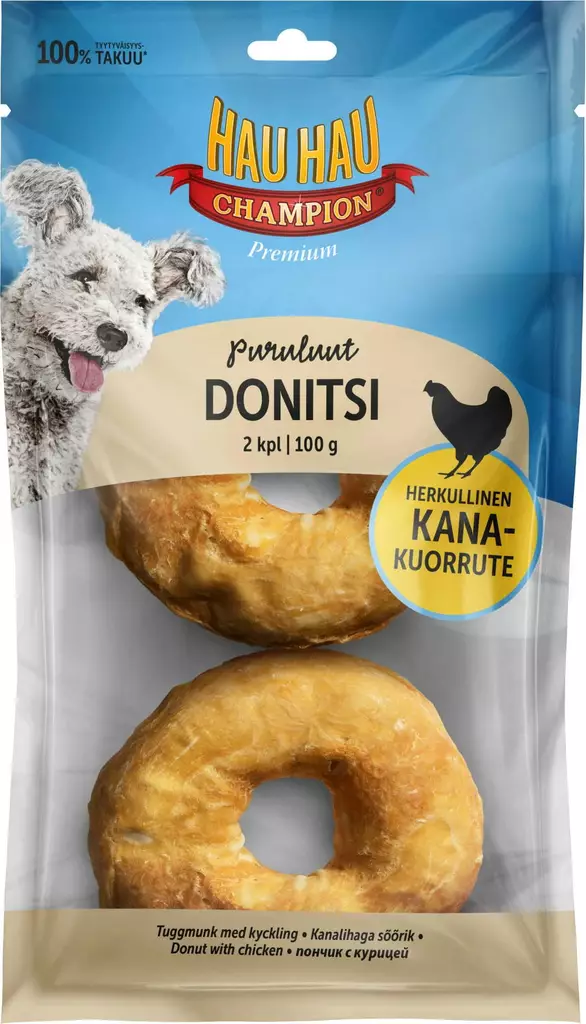 PURULUU DONITSI KANALLA 2KPL 8CM 100G - Koiranruoat ja herkut - 6430069588760 - 1