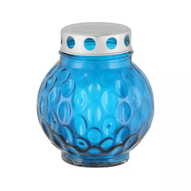 Puutarhalyhty lasia 16 cm sininen - Ulkolyhdyt - 6410413224360 - 1