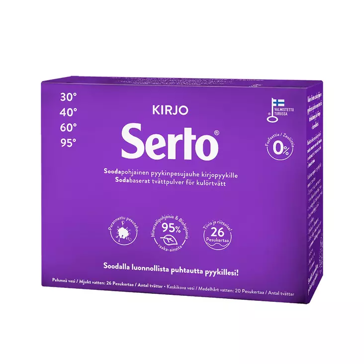 Serto Kirjopyykinpesujauhe 890g 26 pesua - Pyykinpesujauheet - 6417964578980 - 1