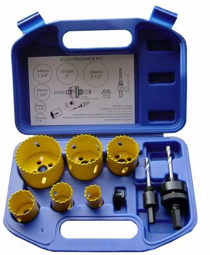 REIKÄPORASARJA TCT 9-os. 22 - 63mm - Reikä- ja kuppiterät - 6438168094960 - 1