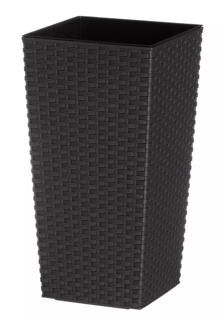 RUUKKU Rattan harmaa 25x25 - Sisäruukut ja suojaruukut - 6410416039800 - 1