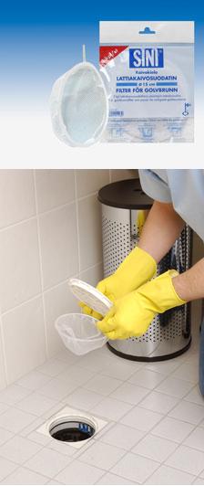 Sini lattiakaivosuodatin sis. 3kpl - Viemärin avaus ja puhdistus - 6423800251030 - 1