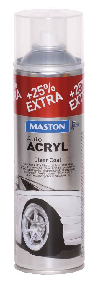 SPRAYLAKKA KIRKAS AUTOACRYL 500ML CLEARCOAT MASTON - Spraymaalit - 6412490024970 - 1