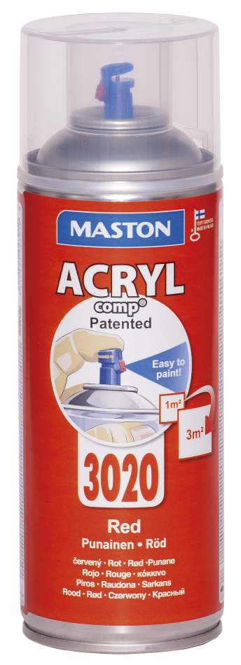 SPRAYMAALI PUNAINEN ACRYLCOMP 3020 400ml MASTON - Spraymaalit - 6412490023010 - 1