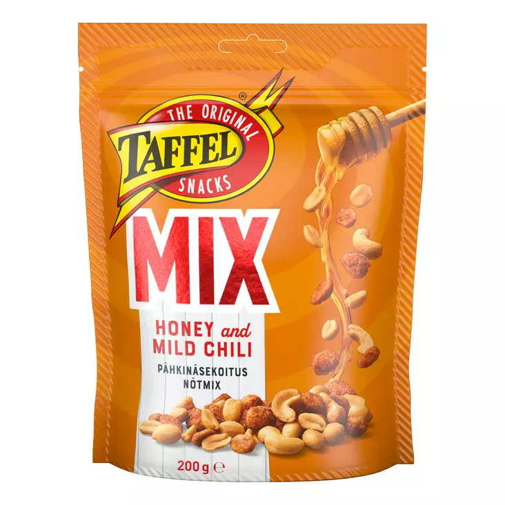 Taffel Honey&Mild Chili Mix 200g - Pähkinät ja siemenet - 6410380044800 - 1