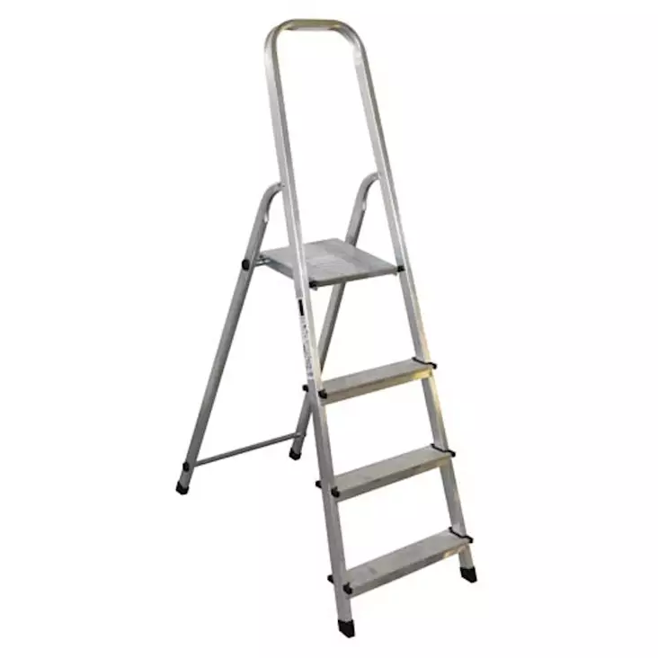 taloustikas 4 askelmaa alumiinia - Työpukit ja tasotikkaat - 6438140521040 - 1