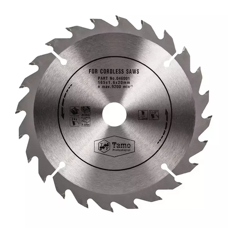 Pyörösahanterä Tamo 165x30mm 24T - Sirkkelinterät - 6420613774800 - 1