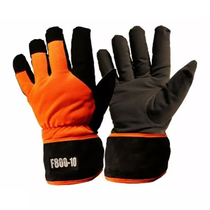 Lämpimät talvityökäsineet huomioväreillä. - Työkäsineet - F800 - 1