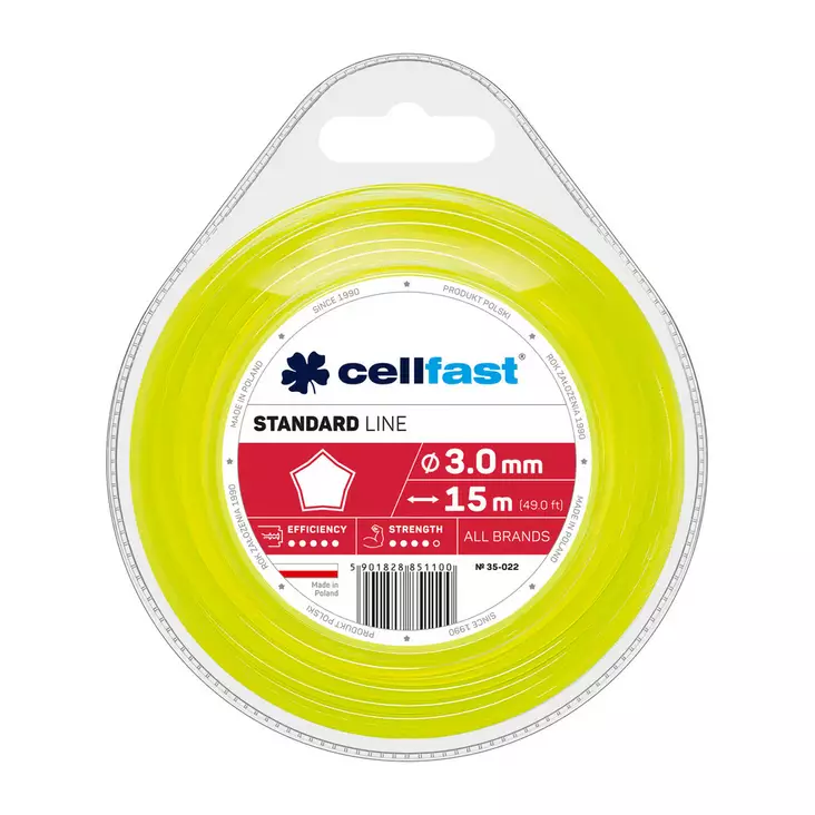 TRIMMERIN SIIMA 3.0MM 15M TÄHTI - Trimmerin siimat - 5901828851100 - 1