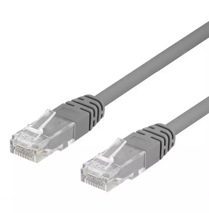 U/UTP Cat6, 5 m, 250 MHz, Delta-sertifioitu, LSZH, harmaa - Audio- ja videokaapelit - 7340004610380 - 1