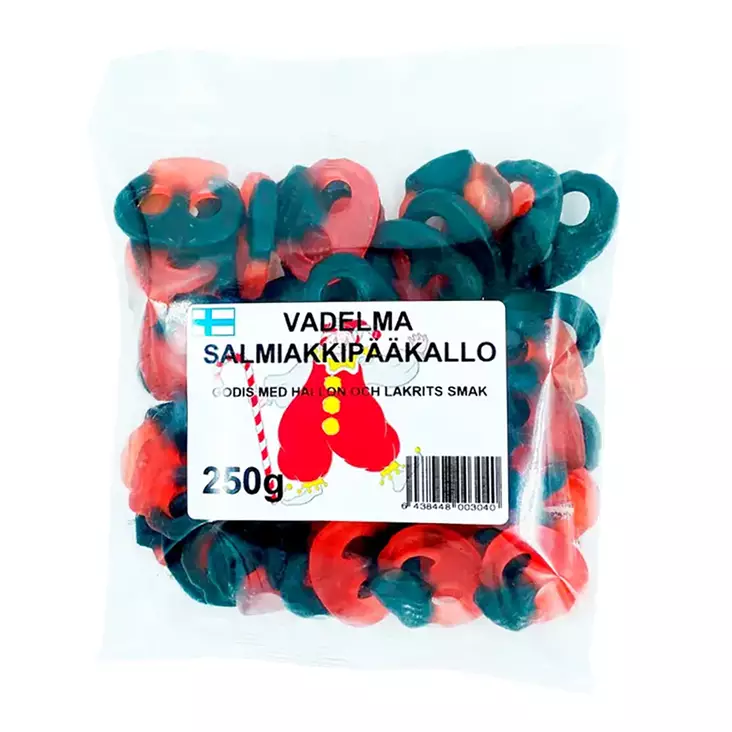 VADELMA-SALMIAKKIPÄÄKALLO 250G - Makeiset ja naposteltavat - 6438448003040 - 1