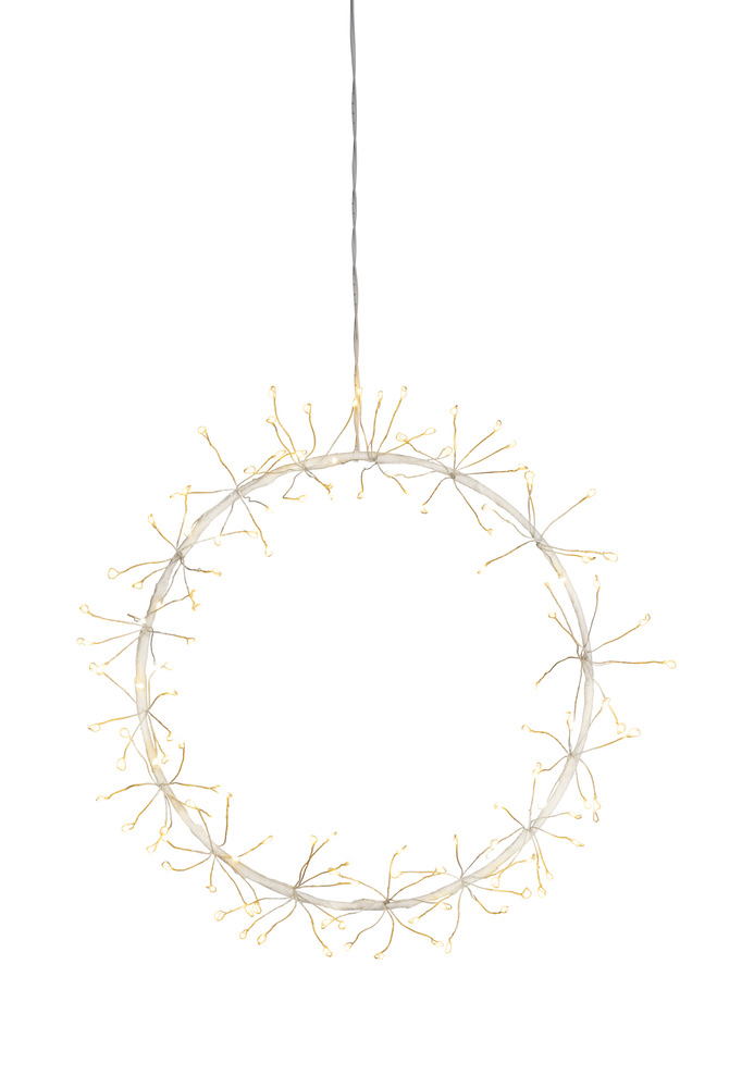 VALOKRANSSI ELSIE 30CM VALK - Valohahmot ja valokoristeet - 6435200267290 - 1