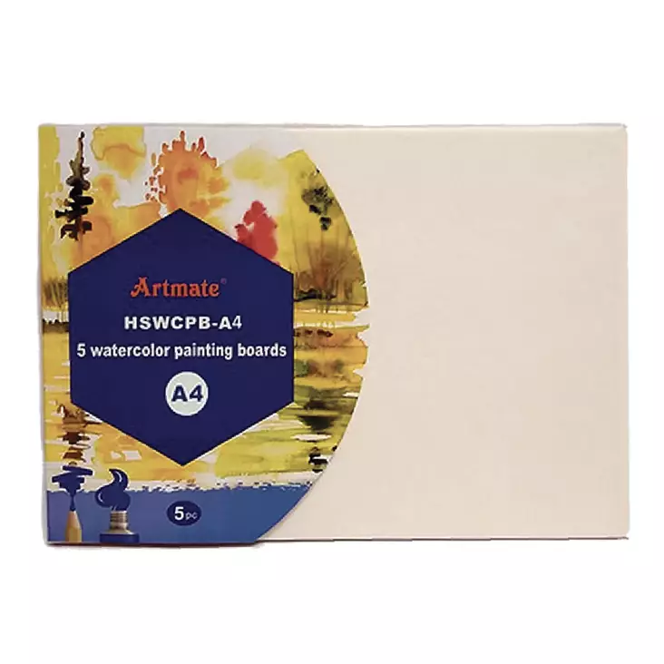 Vesivärimaalauspohja A4 5 kpl - Taiteilijatarvikkeet - 6438159302890 - 1
