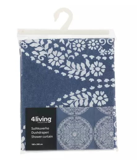 Suihkuverho suojaa kylpyhuoneen kalusteita ja pintoja roiskeilta. Pakk=
aus sis=C3=A4lt=C3=A4=C3=A4 12 kpl ripustusrengasta. - Suihkuverhot - 6410413268531 - 2