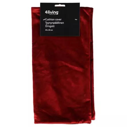 Tyynynpäällinen Velvet 45x45cm viininpunainen - Sisustustyynyt ja tyynynpälliset - 6410416092171 - 2