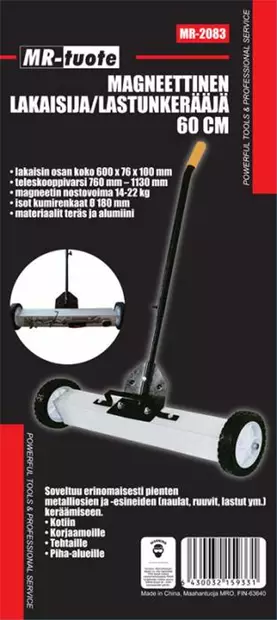 Magneettinen lakaisija/lastunkerääjä - Rakennussiivous ja suojaus - 6430032159331 - 2