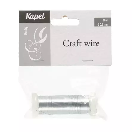 Metallilanka hopea 0,3mm 30m - Askartelutarvikkeet - 6410413103221 - 1