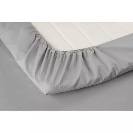 Muotoonommeltu lakana 90x200+25cm harmaa - Pussilakanat, petivaatteet ja tyynyt - 6410416252681 - 1